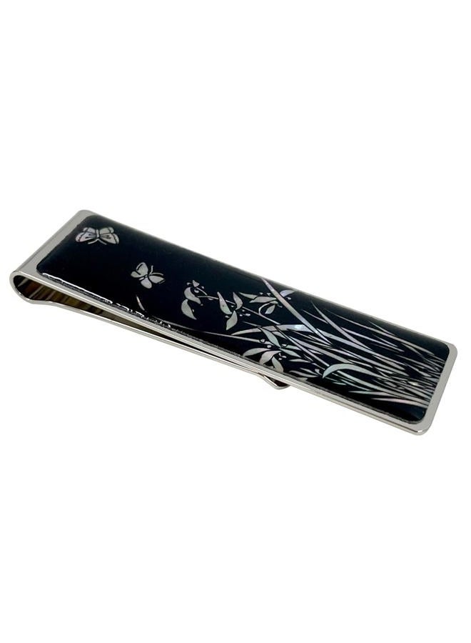 Nacreh Mother of Pearl Money Clip Wallet Credit Card Slim Bussiness Card Stainless Steel Holder Noble Gift Collection (Orchid) - Image 3