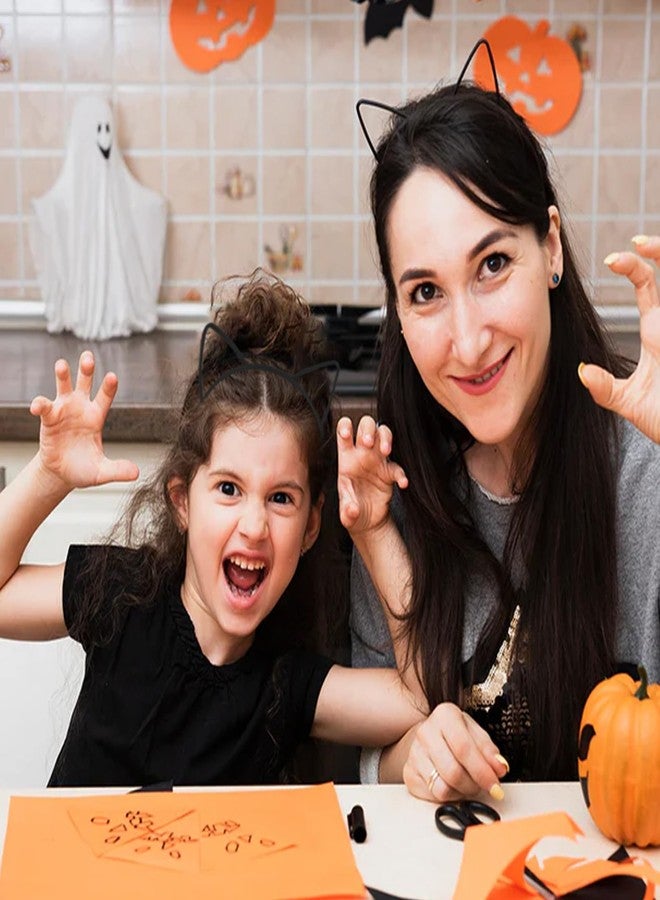 KICOSY 25Pcs Cat Ears Headbands for Women Black Plastic Kitty Hairbands Cat Ear Hair Hoops Halloween Decorations Hair Accessories for Women Favor for Party Costume Daily Wearing - Image 3