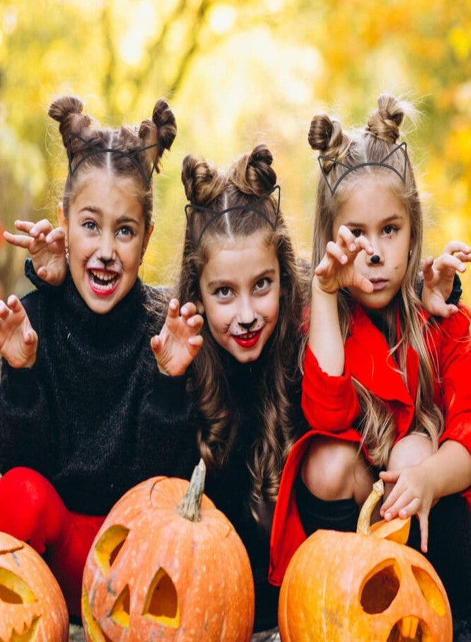 KICOSY 25Pcs Cat Ears Headbands for Women Black Plastic Kitty Hairbands Cat Ear Hair Hoops Halloween Decorations Hair Accessories for Women Favor for Party Costume Daily Wearing - Image 2