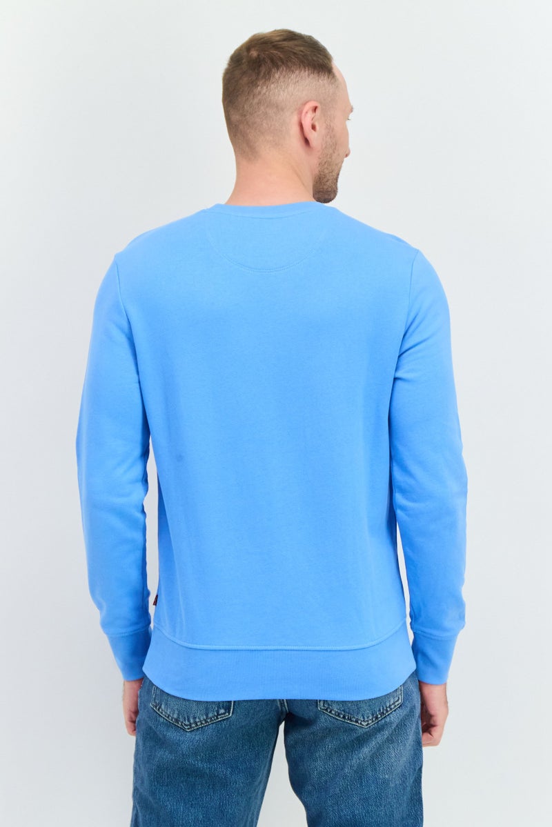 Levi's سويت شيرت رجالي بأكمام طويلة وياقة دائرية بطباعة جرافيك، أزرق - Image 3