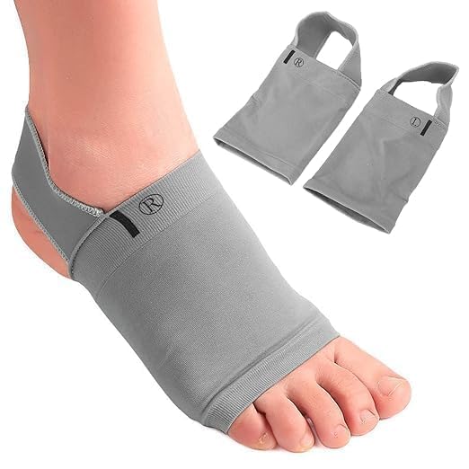 SWAMINE Flat Foot Arch Support for Men & Women | Medial Arch Support for Flat Feet Correction Sleeve with Cushion | Plantar Fasciitis Leg Foot Support Pain Relief Product | Free Size - 1 Pair - Image 4