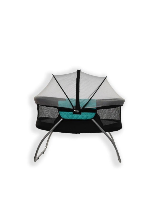 Uni baby Baby Cot bed all on board Aquagreen  - Image 2