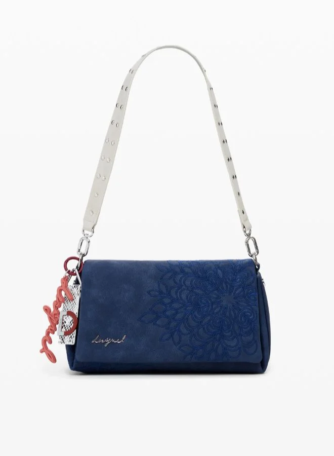 Small crossbody bag with mandala embossing