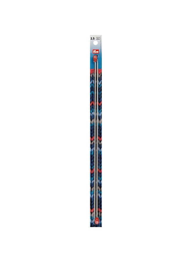 Single-Pointed Knitting Pins alu Pearl Grey 35 cm 2.50 mm