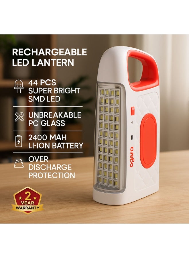 Ogera فانوس LED قابل لإعادة الشحن - ضوء تخييم وطوارئ فائق السطوع، بطارية طويلة الأمد، فانوس محمول ومقاوم للماء للاستخدام الخارجي، المشي، انقطاع التيار الكهربائي والاستخدام المنزلي - Image 3