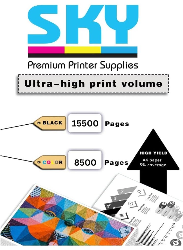 SKY Yellow CEXV 65 Toner  Compatible with Printer IR C3326i  IR C3326 Printers - Image 3