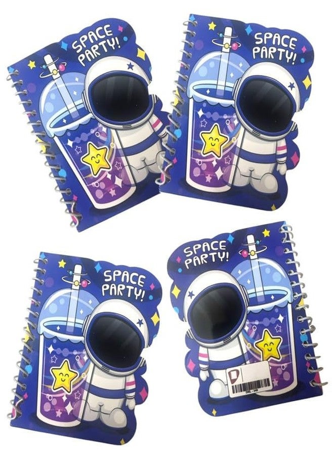 TOOYEP Space Astronaut Theme Combo Pack Of 4 Piece Mini Notebook Girls Notepad Diary Gratitude Pocket Memo Journals Easy To Carry (Palm Sized) Set Of 4 Pc/Cute Stylish Space 3D Diary (Space) - Image 3