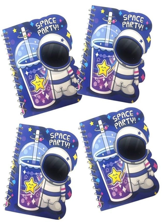 TOOYEP Space Astronaut Theme Combo Pack Of 4 Piece Mini Notebook Girls Notepad Diary Gratitude Pocket Memo Journals Easy To Carry (Palm Sized) Set Of 4 Pc/Cute Stylish Space 3D Diary (Space) - Image 2