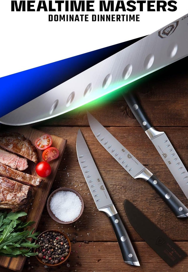 Dalstrong Steak Knives4pc Serrated BladeGladiator Series EliteForged German HighCarbon SteelTable Dinner Kitchen KnivesSheathsRazor Sharp  Dinner SetNSF Certified - Image 2