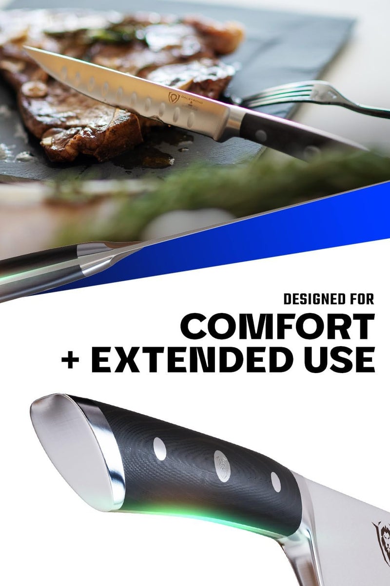 Dalstrong Steak Knives4pc Serrated BladeGladiator Series EliteForged German HighCarbon SteelTable Dinner Kitchen KnivesSheathsRazor Sharp  Dinner SetNSF Certified - Image 4