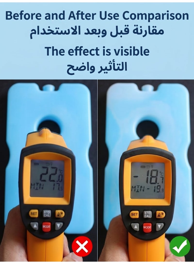أكياس ثلج 6 قطع، مبرد نحيف وسريع التجميد، قابلة لإعادة الاستخدام، مبرد طويل الأمد، خفيف الوزن، معزول، صندوق ثلج رقيق يحافظ على الطعام باردًا وطازجًا، حقيبة تجميد الثلج لصندوق غداء المدرسة والنزهات والتخييم وحقيبة التبريد - Image 5