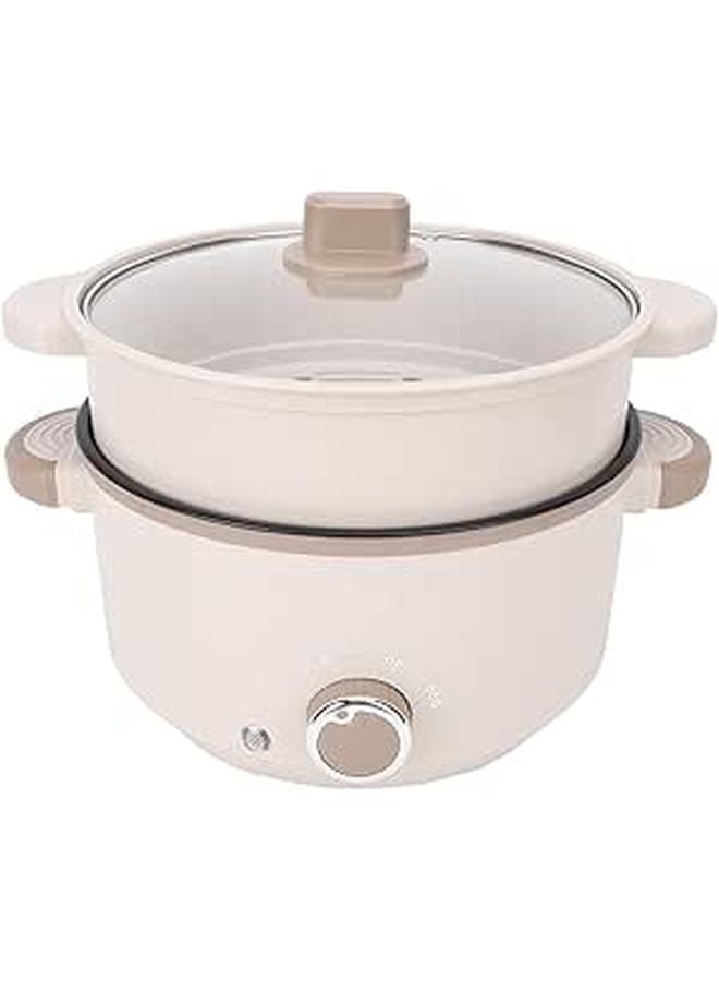 Multifunctional 3L Electric Hot Pot with Steamer Basket Non Stick Coating 110V US Plug - Image 1