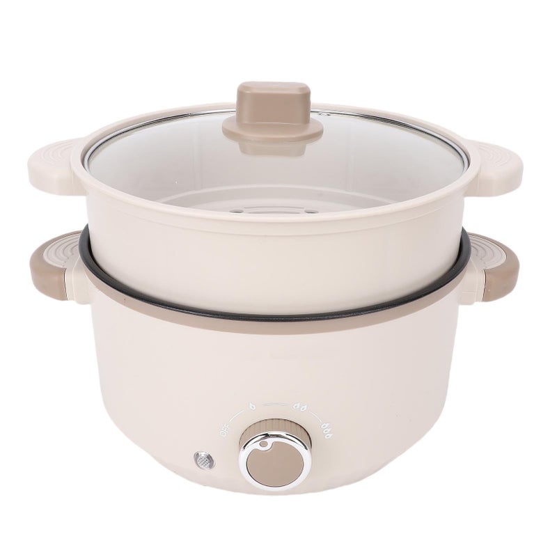 Multifunctional 3L Electric Hot Pot with Steamer Basket Non Stick Coating 110V US Plug - Image 2