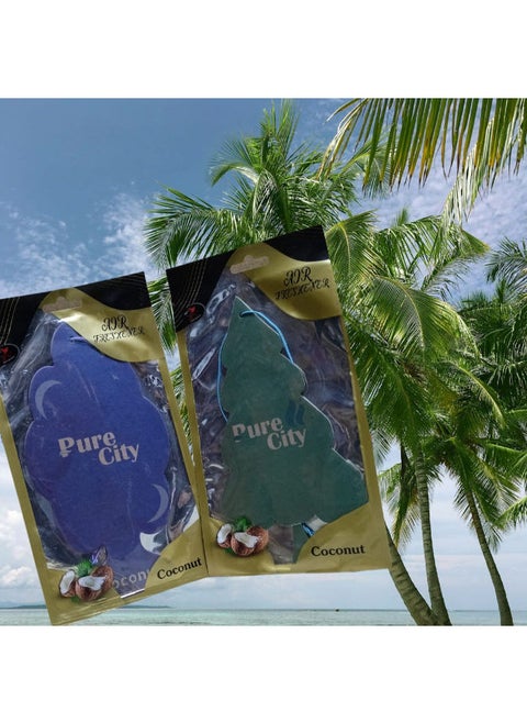 Crystal car air freshener multiple colors with the same scent. The box contains 1 piece (coconut)