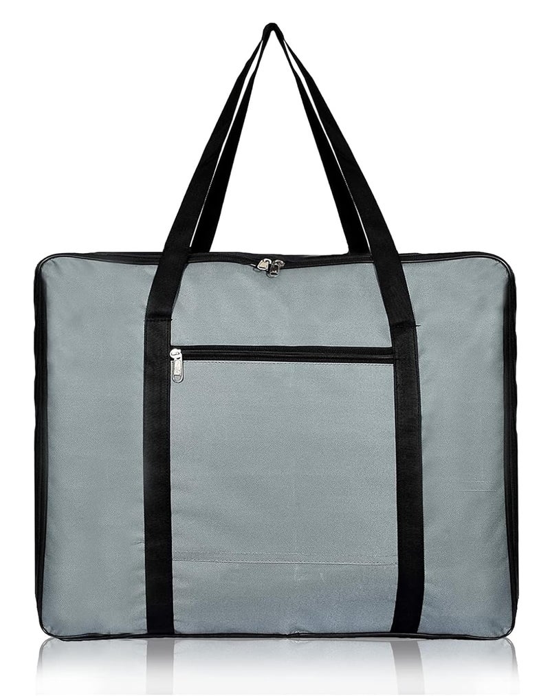 Kuber Industries Multipurpose Large Storage BagOrganizer With Zipper Closure And Strong Handle Black GreyHS43KUBMART26628 - Image 1