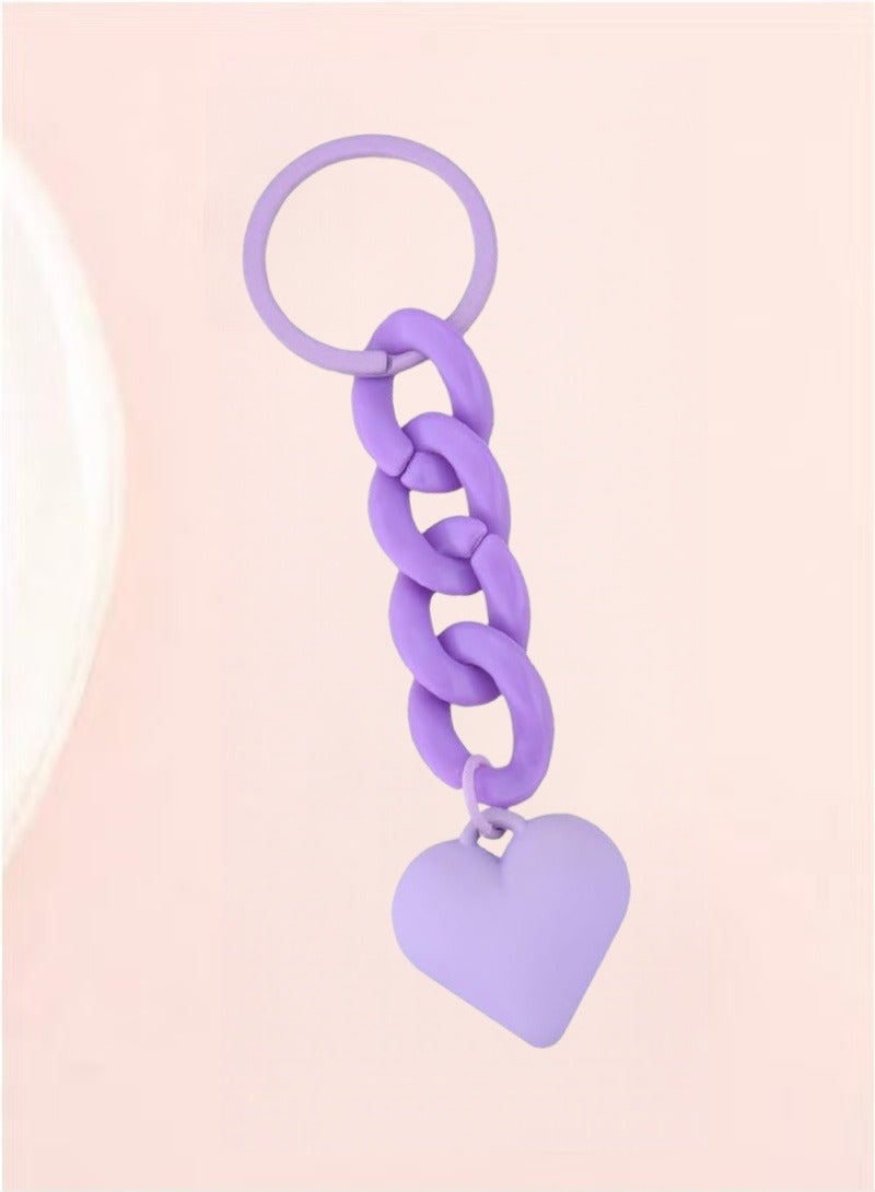 Heart-designed keychain(Purple) - Image 1