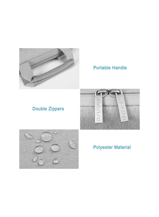 موسيسو حقيبة كتف واقية للكمبيوتر اللوحي 360 درجة متوافقة مع Ipad Pro 12.9 بوصة M2 وM1 6Th 5Th 4Th 3Rd Gen 2022 2018 Surface Pro 12.3 بوصة X 7 6 5 4 3 2 1 مع جيبين منحنيين رمادي - Image 5