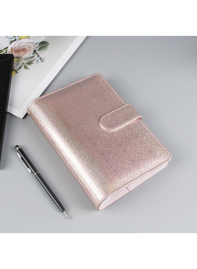 Dimension Stationery Korea Girl's Heart Macaron Loose-leaf Notebook Pu Hand Account Book Notebook Hand Account Book Travel Book - Image 1