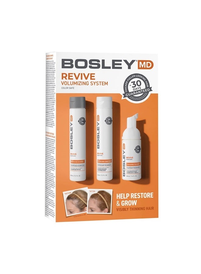 BosRevive KIT for Visible Hair Thinning (Color Safe), Starter Size (30 Days)