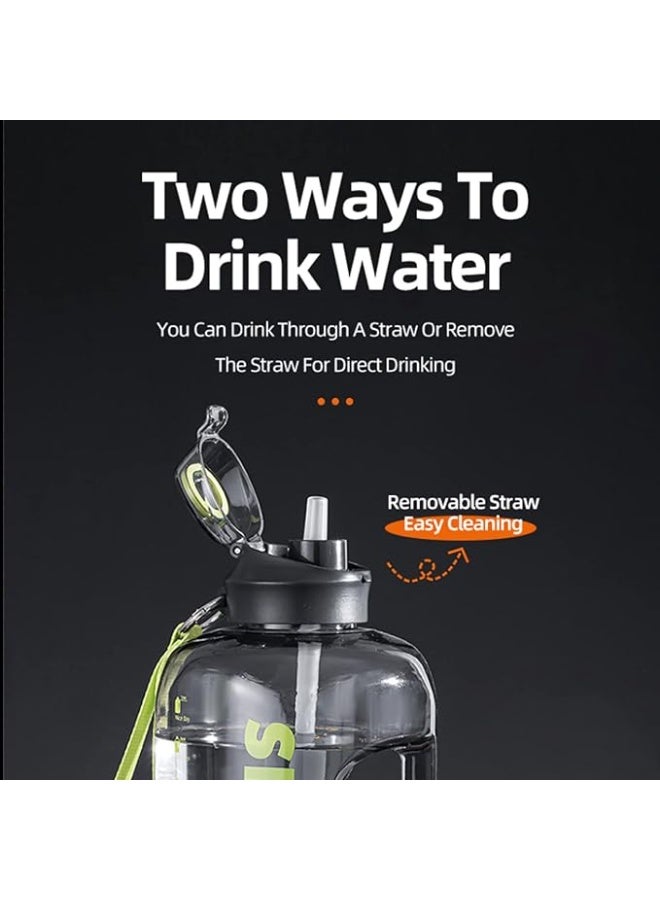 SHOTAY Y Sports Water Bottles 1L/1.5L/2L With USA Tritan Material 100% BPA Free And Leakproof, Half Gallon One Click Open Water Jug for School, Fitness And Outdoor Sports. - Image 5