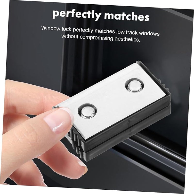 Stobok White Vertical Sliding Window Lock Punch Security Door Stopper - Image 4