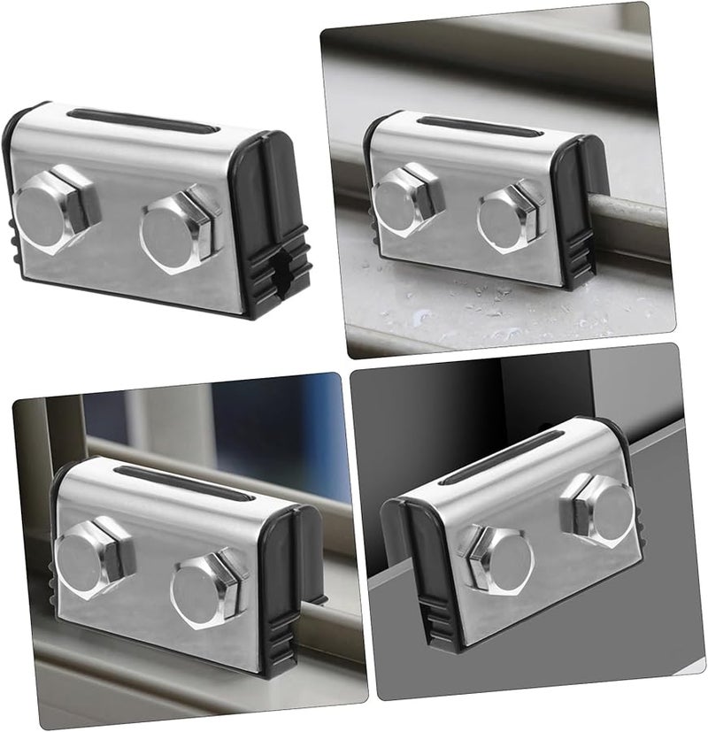 Stobok White Vertical Sliding Window Lock Punch Security Door Stopper - Image 5