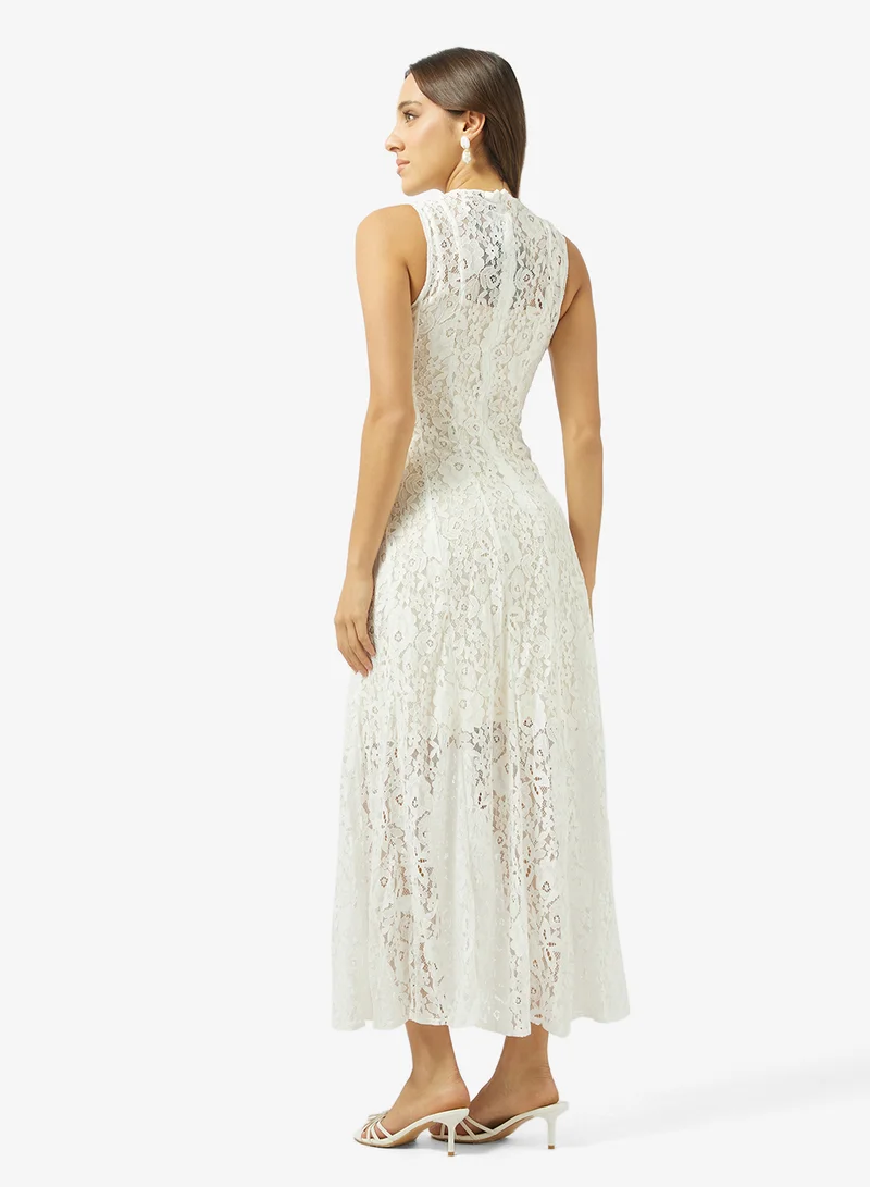 جينجر Lace A Line Dress