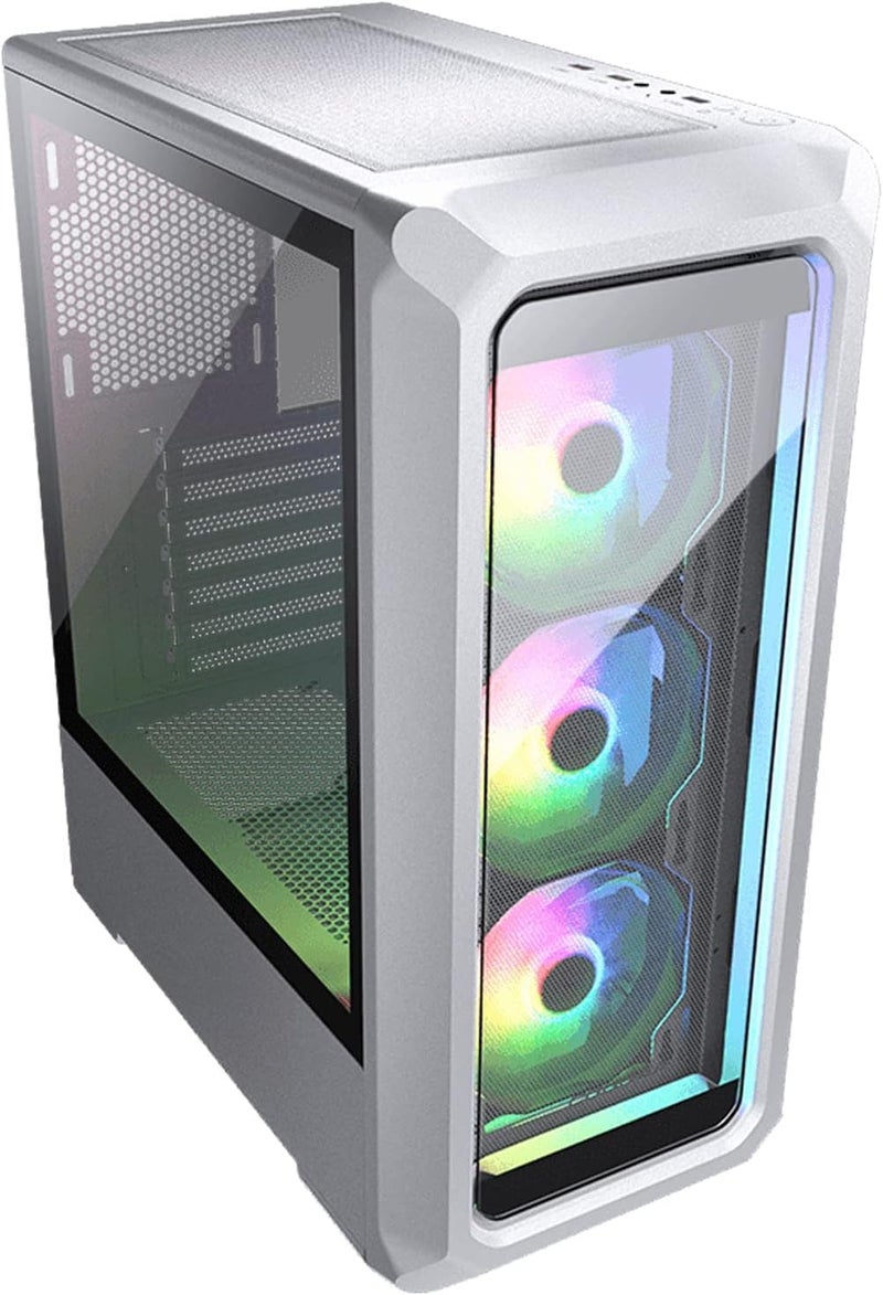 كوجار Cougar Archon 2 RGB، x`Archon 2 RGB Brilliant ARGB علبة برج متوسط مع زجاج مقسى بلوري، أبيض - Image 2