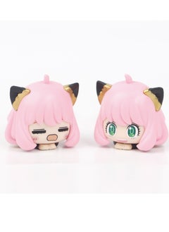 General 6 spy playhouse cat ear lying Fujie, Ania, Joel sleeping position ornament twisted egg figure model（4cm）  - Image 3