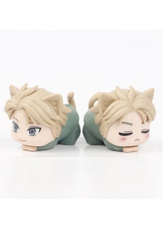 General 6 spy playhouse cat ear lying Fujie, Ania, Joel sleeping position ornament twisted egg figure model（4cm）  - Image 4