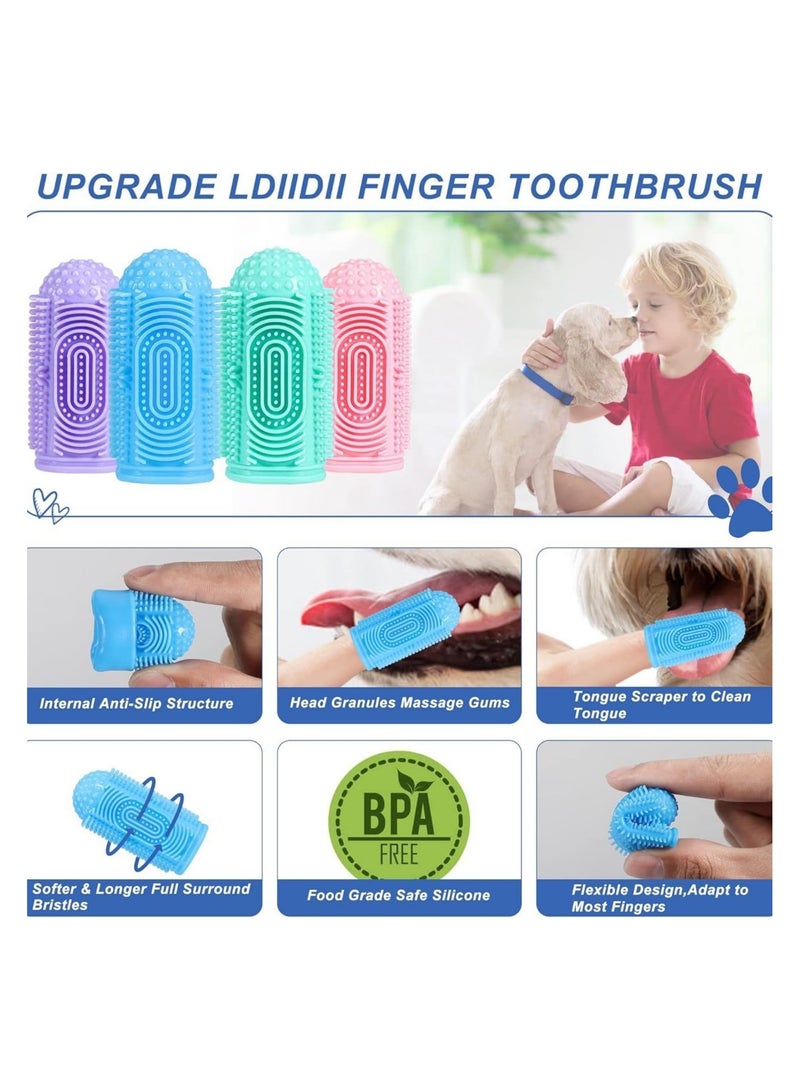 CMGTYYD Dog Tooth Brushing Kit, 4 Pack Dog Toothbrush, Dog Finger Toothbrush for Easy Teeth Cleaning, Toothbrush Dental Care for Puppies, Cats and Small Pets - Image 2