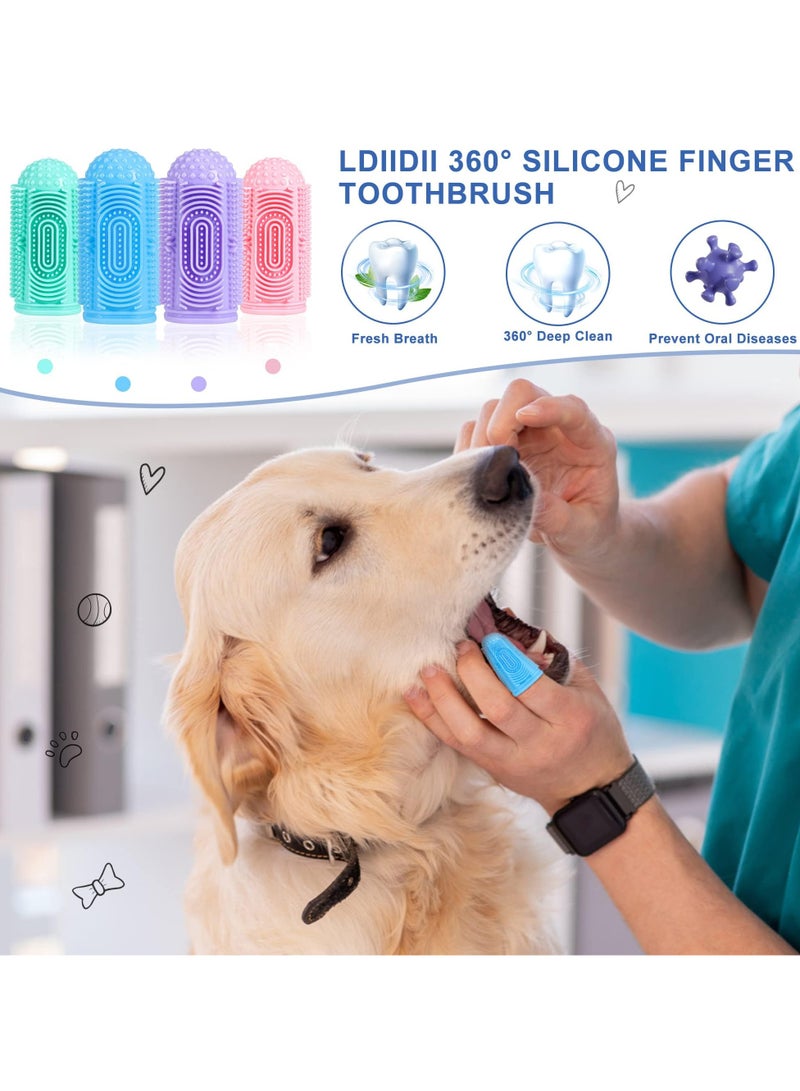 CMGTYYD Dog Tooth Brushing Kit, 4 Pack Dog Toothbrush, Dog Finger Toothbrush for Easy Teeth Cleaning, Toothbrush Dental Care for Puppies, Cats and Small Pets - Image 3