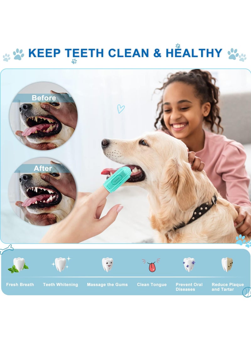 CMGTYYD Dog Tooth Brushing Kit, 4 Pack Dog Toothbrush, Dog Finger Toothbrush for Easy Teeth Cleaning, Toothbrush Dental Care for Puppies, Cats and Small Pets - Image 4