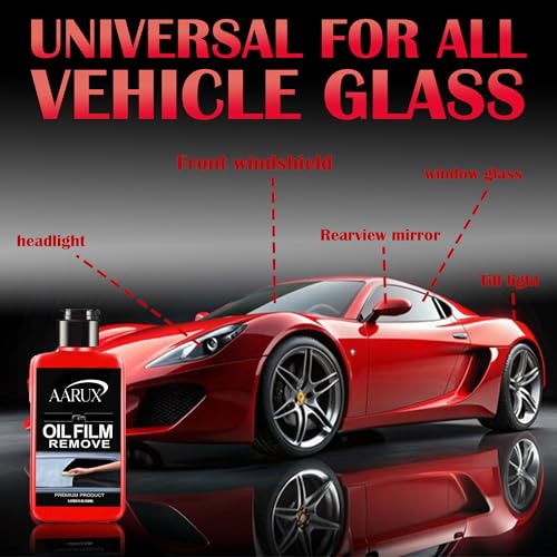 AARUX Automotive Oil Film Cleaning Brush, Glass Cleaning Board, Car Glass Oil Film Removal Cleaner, Powerful Windshield Cleaner & Remover Enhance Visual Effect of Windshield with 250ml Cleaning Liquid - Image 3