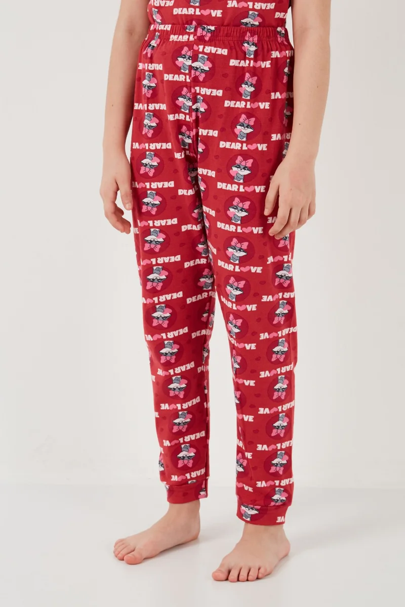 Lela 100% Cotton Crew Neck Short Sleeve Pajama Set Girl's Pajama Set 6651004