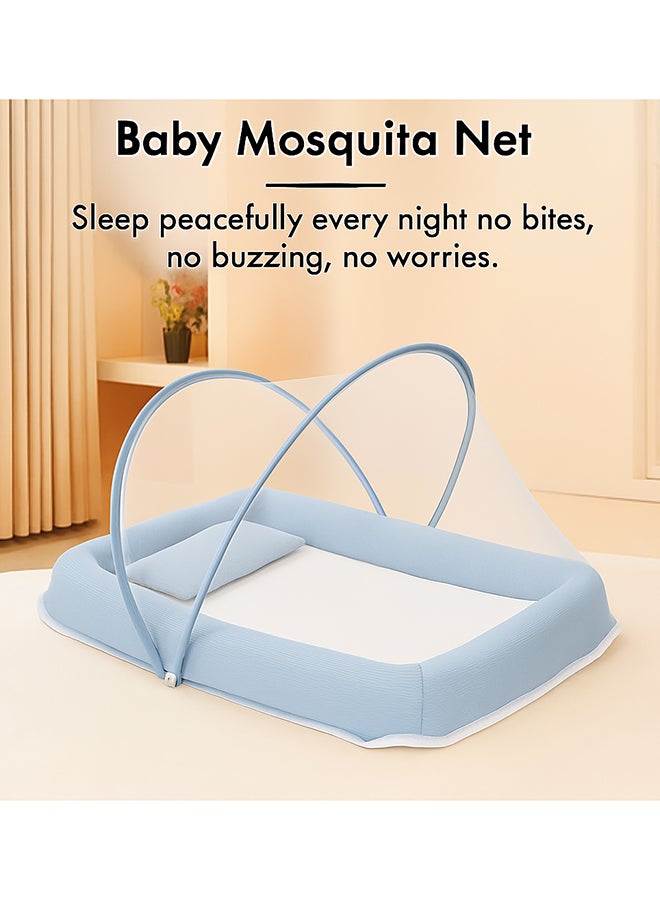 Toyland سرير أطفال مع شبكة حماية من البعوض ووسادة أطفال - Image 3