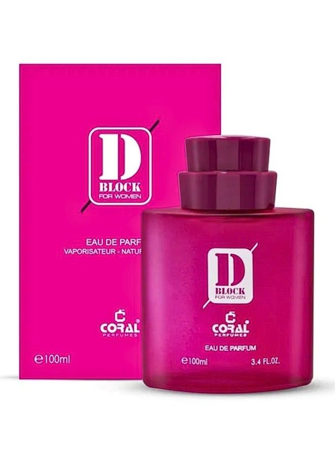 Coral D BLOCK PINK for Women EDP 100ml  - Image 2