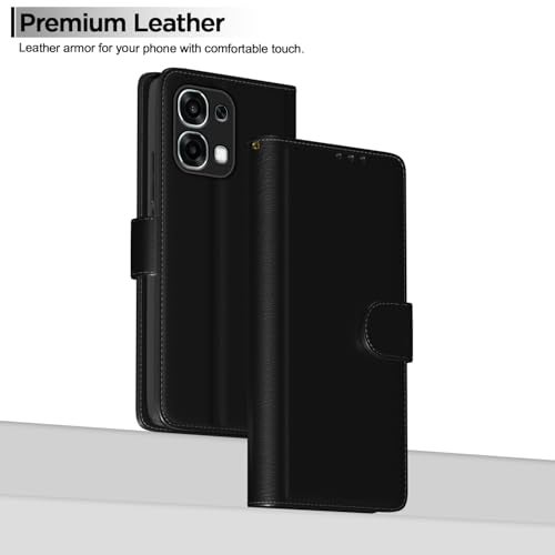 Pikkme Flip Cover for Oppo F31 5G / Oppo F33 5G Leather Finish | Inside TPU with Card Pockets | Wallet Stand and Shock Proof | Complete Protection Flip Case(Black) - Image 2