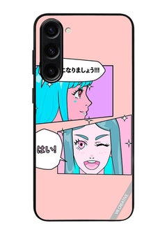 Protective Case Cover For Samsung Galaxy S23 Plus Cute Pastel Collage With Manga Comics Frames With Anime Characters Design Multicolour