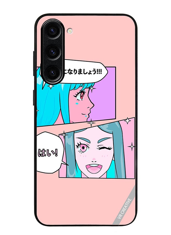 VR CREATIVE - Protective Case Cover For Samsung Galaxy S23 Plus Cute Pastel Collage With Manga Comics Frames With Anime Characters Design Multicolour - Image 1