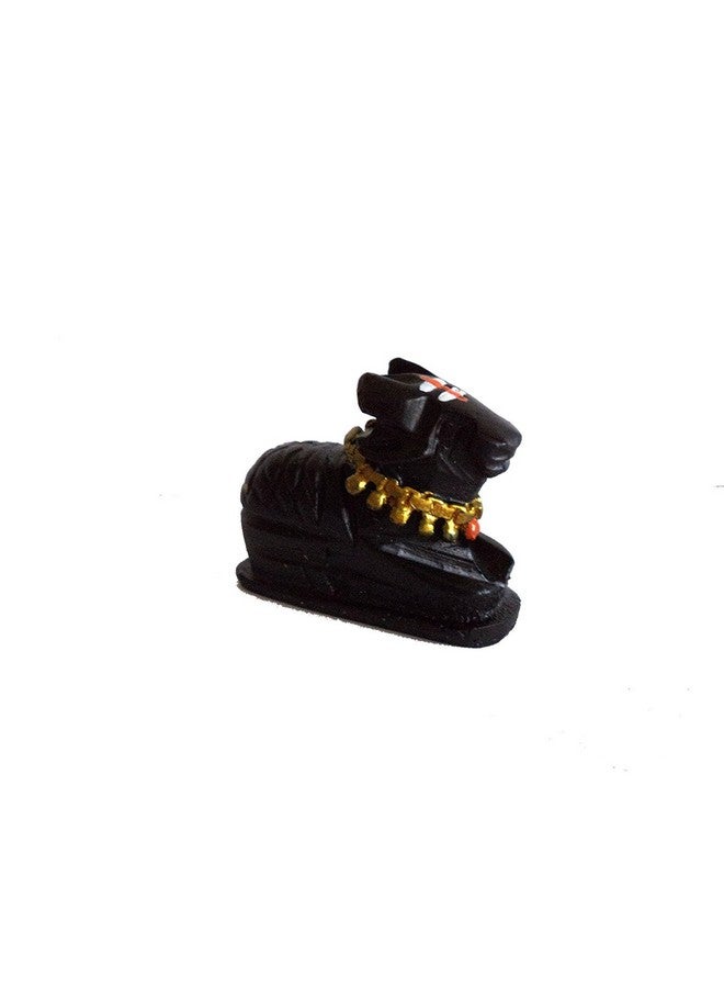 TEJ GIFTS Nandi Idol, Handcrafted Matt Finish Shiva's Cow Statue for Temple Puja & Home, Nandi Pindi Showpiece, Ideal Gift Item for Housewarming Black (Small) - Image 2