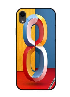 Protective Case Cover For Apple iPhone XR Number 8 Design Multicolour