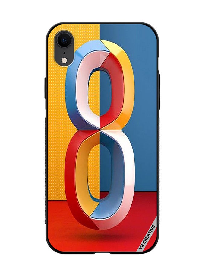 VR CREATIVE - Protective Case Cover For Apple iPhone XR Number 8 Design Multicolour - Image 1