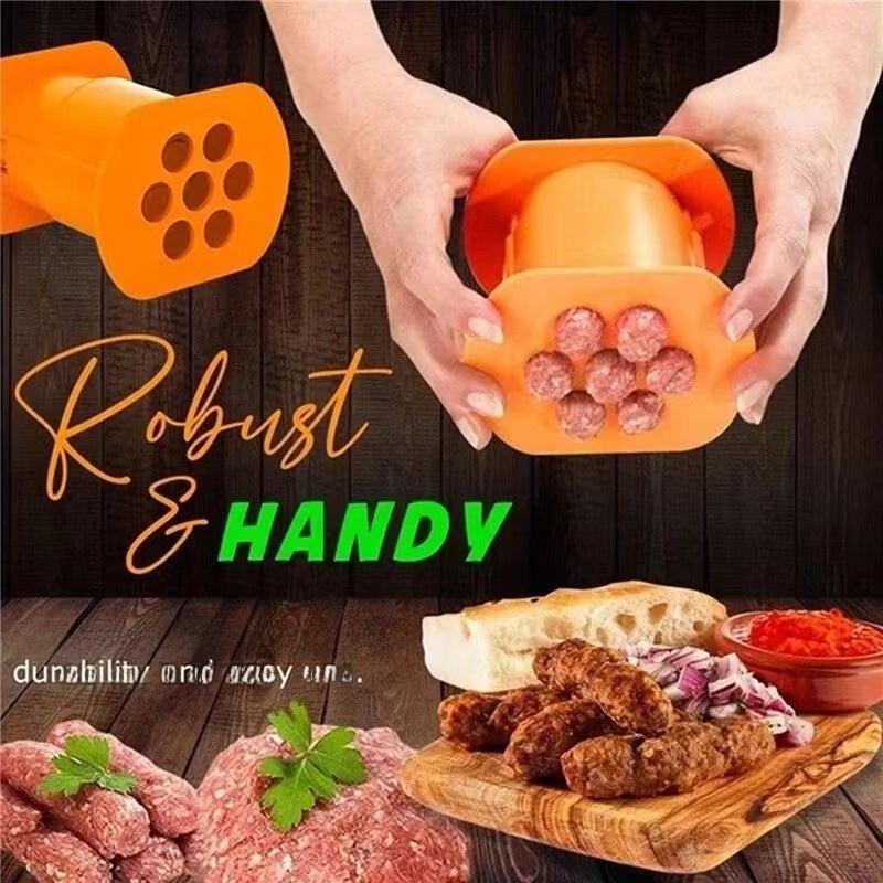 Hot dog maker Meat Bar squeezer pasta balls rapid forming kitchen DIY gadget(Orange [color box]]) - Image 2