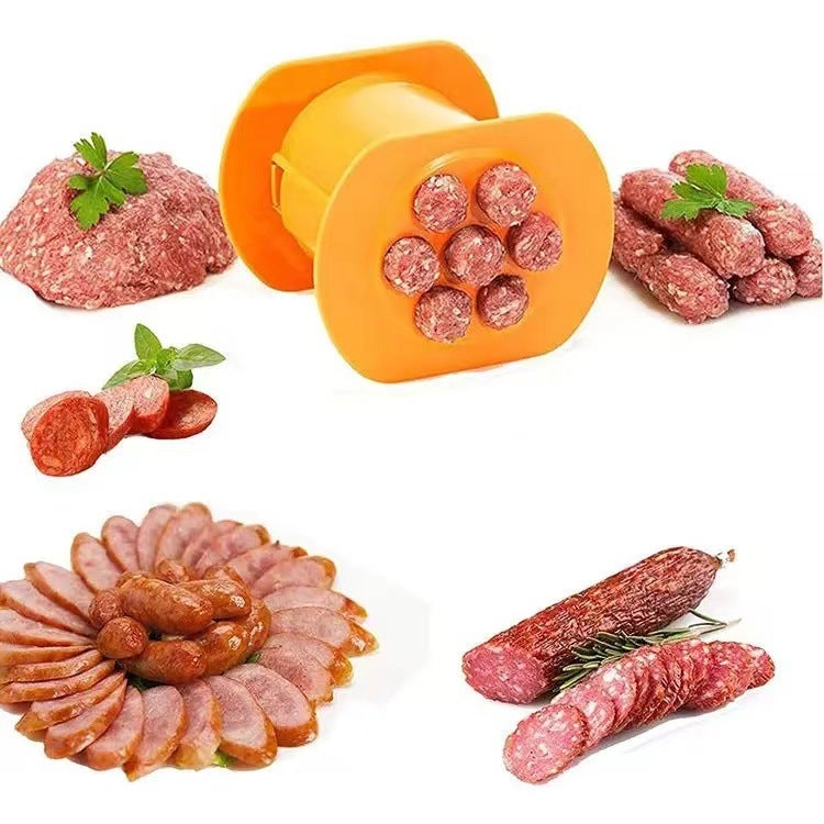 Hot dog maker Meat Bar squeezer pasta balls rapid forming kitchen DIY gadget(Orange [color box]]) - Image 4