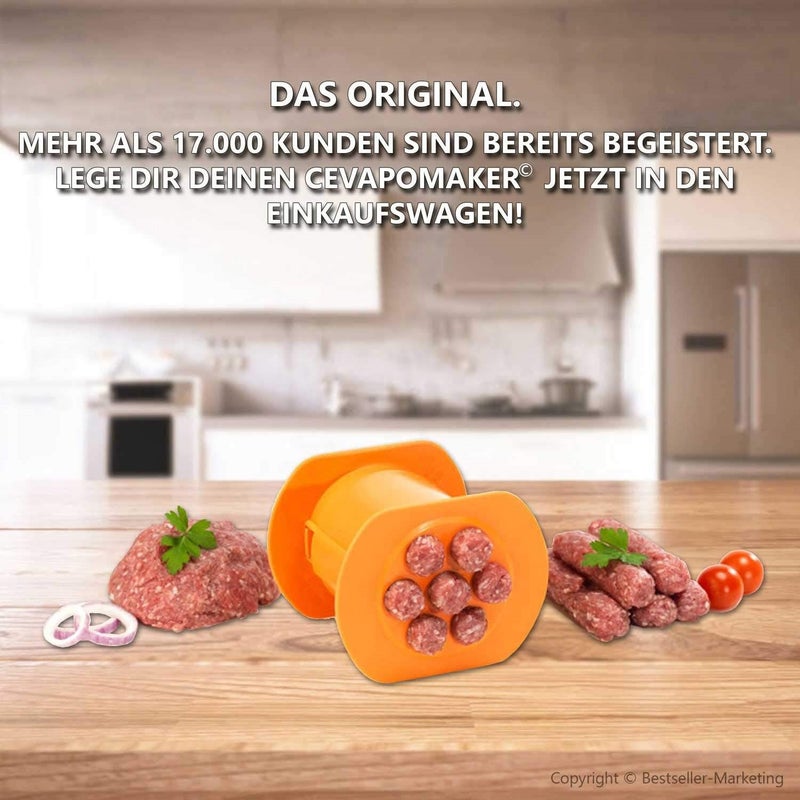 Hot dog maker Meat Bar squeezer pasta balls rapid forming kitchen DIY gadget(Orange [color box]]) - Image 3