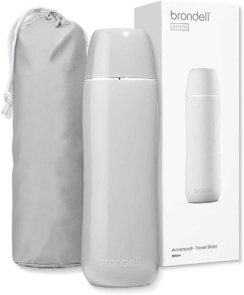 Brondell Bidet, GoSpa Advanced Plus Travel Bidet with Pop Up Nozzle, 500mL, in Gray - Image 1