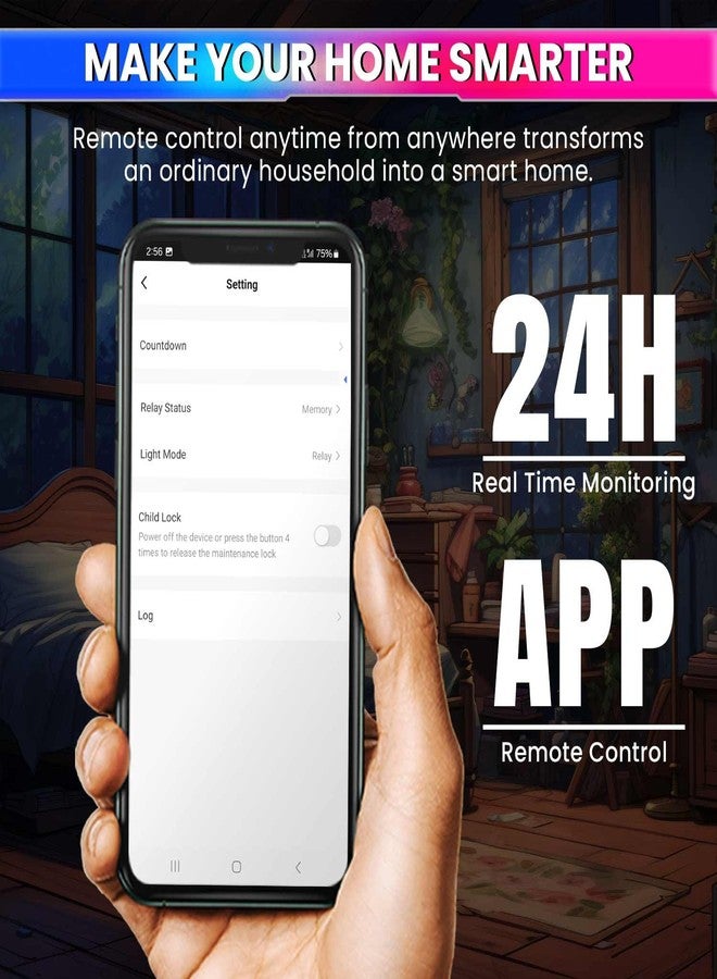 amiciSmart Ultra-Compact 1.8cm WiFi Timer Switch - 220VAC Single Phase, SmartLife App Compatible, Remote Control & Scheduling - Image 4