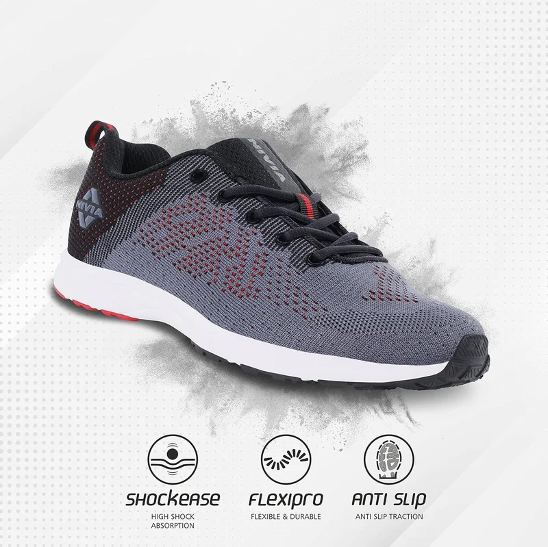 نيفيا Yorks Running Shoes - Grey/Black