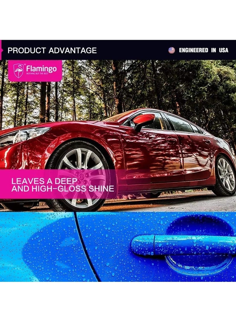 FLAMINGO CARCARE TECH Polish Wax, Shine Protect Paint Spray (F044,450ML) - Image 2